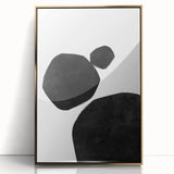Mid Century Modern Art – Minimalist Geometric Wall Decor in Black & White