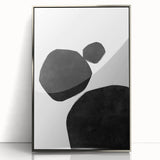 Mid Century Modern Art – Minimalist Geometric Wall Decor in Black & White