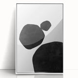 Mid Century Modern Art – Minimalist Geometric Wall Decor in Black & White