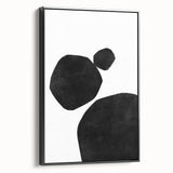 Mid Century Modern Art – Minimalist Geometric Wall Decor in Black & White