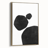 Mid Century Modern Art – Minimalist Geometric Wall Decor in Black & White