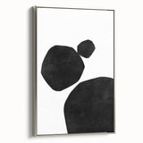 Mid Century Modern Art – Minimalist Geometric Wall Decor in Black & White