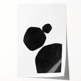 Mid Century Modern Art – Minimalist Geometric Wall Decor in Black & White