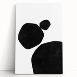 Mid Century Modern Art – Minimalist Geometric Wall Decor in Black & White