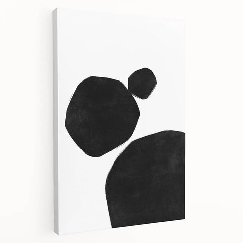 Mid Century Modern Art – Minimalist Geometric Wall Decor in Black & White