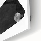 Mid Century Modern Art – Minimalist Abstract Geometric Shapes in Black & White