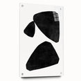 Mid Century Modern Art – Minimalist Abstract Geometric Shapes in Black & White