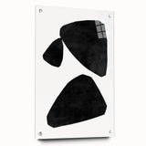 Mid Century Modern Art – Minimalist Abstract Geometric Shapes in Black & White