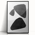 Mid Century Modern Art – Minimalist Abstract Geometric Shapes in Black & White