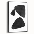 Mid Century Modern Art – Minimalist Abstract Geometric Shapes in Black & White