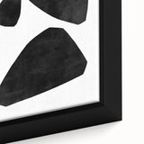 Mid Century Modern Art – Minimalist Abstract Geometric Shapes in Black & White