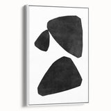Mid Century Modern Art – Minimalist Abstract Geometric Shapes in Black & White