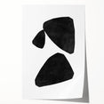 Mid Century Modern Art – Minimalist Abstract Geometric Shapes in Black & White