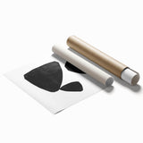 Mid Century Modern Art – Minimalist Abstract Geometric Shapes in Black & White