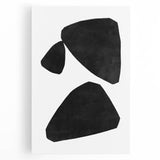 Mid Century Modern Art – Minimalist Abstract Geometric Shapes in Black & White