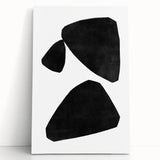Mid Century Modern Art – Minimalist Abstract Geometric Shapes in Black & White
