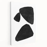 Mid Century Modern Art – Minimalist Abstract Geometric Shapes in Black & White