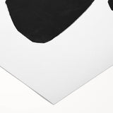 Mid Century Modern Art – Minimalist Abstract Black Shapes in White Space