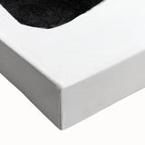 Mid Century Modern Art – Minimalist Abstract Black Shapes in White Space