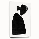 Mid Century Modern Art – Minimalist Abstract Shapes in Black & White