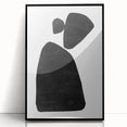 Mid Century Modern Art – Minimalist Abstract Shapes in Black & White