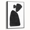 Mid Century Modern Art – Minimalist Abstract Shapes in Black & White