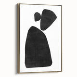 Mid Century Modern Art – Minimalist Abstract Shapes in Black & White