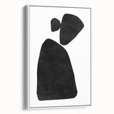 Mid Century Modern Art – Minimalist Abstract Shapes in Black & White