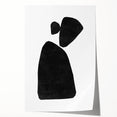 Mid Century Modern Art – Minimalist Abstract Shapes in Black & White