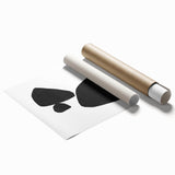 Mid Century Modern Art – Minimalist Abstract Shapes in Black & White