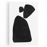 Mid Century Modern Art – Minimalist Abstract Shapes in Black & White