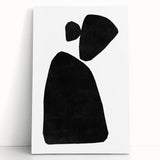 Mid Century Modern Art – Minimalist Abstract Shapes in Black & White
