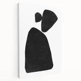 Mid Century Modern Art – Minimalist Abstract Shapes in Black & White