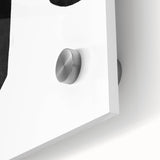 Mid Century Modern Art – Minimalist Geometric Black Shapes in White