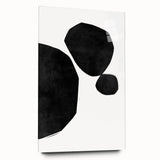 Mid Century Modern Art – Minimalist Geometric Black Shapes in White