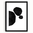 Mid Century Modern Art – Minimalist Geometric Black Shapes in White