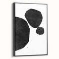 Mid Century Modern Art – Minimalist Geometric Black Shapes in White