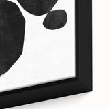 Mid Century Modern Art – Minimalist Geometric Black Shapes in White