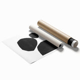 Mid Century Modern Art – Minimalist Geometric Black Shapes in White