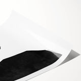 Mid Century Modern Art – Minimalist Geometric Black Shapes in White