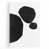Mid Century Modern Art – Minimalist Geometric Black Shapes in White