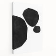 Mid Century Modern Art – Minimalist Geometric Black Shapes in White