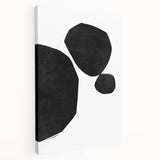 Mid Century Modern Art – Minimalist Geometric Black Shapes in White