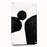 Mid Century Modern Art – Minimalist Abstract Geometric Design in Black & White