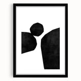 Mid Century Modern Art – Minimalist Abstract Geometric Design in Black & White