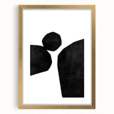 Mid Century Modern Art – Minimalist Abstract Geometric Design in Black & White