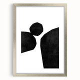 Mid Century Modern Art – Minimalist Abstract Geometric Design in Black & White