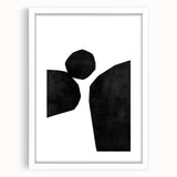 Mid Century Modern Art – Minimalist Abstract Geometric Design in Black & White