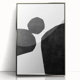 Mid Century Modern Art – Minimalist Abstract Geometric Design in Black & White