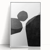 Mid Century Modern Art – Minimalist Abstract Geometric Design in Black & White